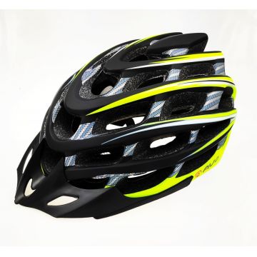 Casca biciclisti AVO-41, marime M (54-58 cm), culoare carbon verde fluo