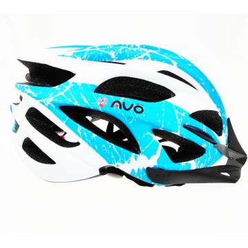 Casca biciclisti AVO-48, culoare alb albastru mat, marime L (58-62cm)