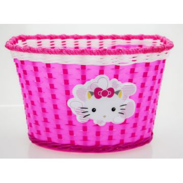 Cos biciclete copii HL-BS02-Kitty pentru roti 16  , material plastic, culoare roz
