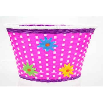 Cos biciclete copii HL-BS03-3 pentru roti 20  , material plastic, culoare roz