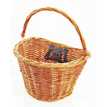 Cos fata biciclete nuiele   Click   sistem prindere ghidon, culoare maro lucios