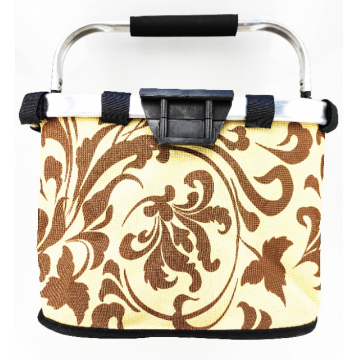 Cos fata biciclete tip geanta BL-F-014, prindere universala pe ghidon, culoare crem maro