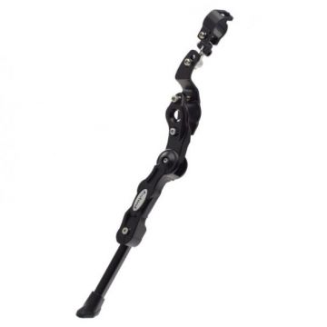 Cric lateral aluminiu, prindere cadru spate, culoare negru, reglabil 24  -28  , pentru bicicletele cu frana disc