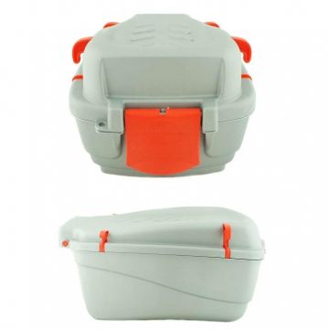 Cutie transport bagaje B116, prindere portbagaj, culoare gri portocaliu