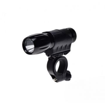 Far fata biciclete 1 led, 1W, 3 functii, corp aluminiu, suport prindere ghidon si baterii incluse