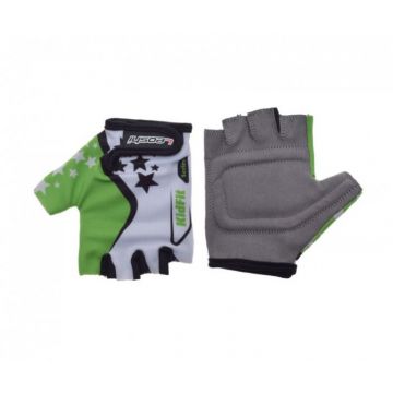 Manusi ciclisti copii, culoare alb verde, marime 3XS