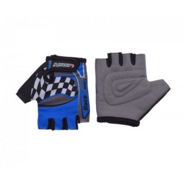 Manusi ciclisti copii, RaceLine, culoare negru albastru, marime S