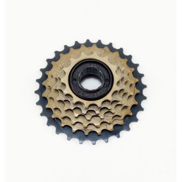 Pinion spate, 6 viteze, 14-28T, culoare maro