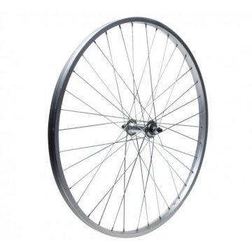 Roata fata bicicleta simpla din aluminiu 26  , culoare argintiu