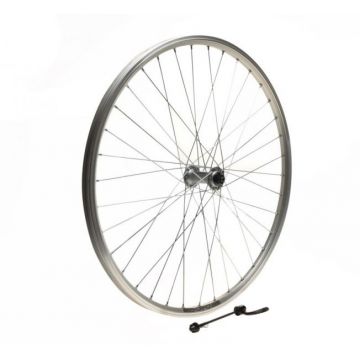 Roata fata dubla bicicleta 26  , quick release, Skorpion, culoare argintiu