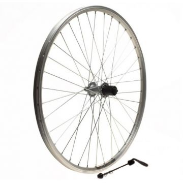 Roata spate dubla bicicleta 26  , quick release, Kolo, caseta 8 9 viteze, culoare argintiu