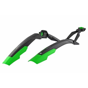 Set 2 aparatori roti biciclete, Simpla ADHD SDL lungi 27.5   -29  , culoare negru verde