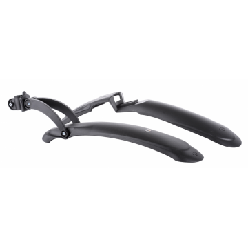 Set 2 aparatori roti biciclete, Simpla GP PRO, pentru fata si spate, culoare negru