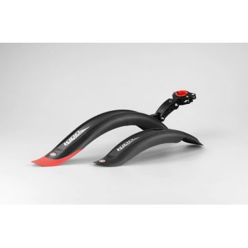 Set 2 aparatori roti biciclete, Simpla KIDO CHOPPER SDE 20  , culoare negru rosu