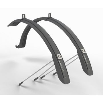 Set 2 aparatori roti biciclete, Simpla UBIQUIT 45 LONG 28  , culoare negru titan