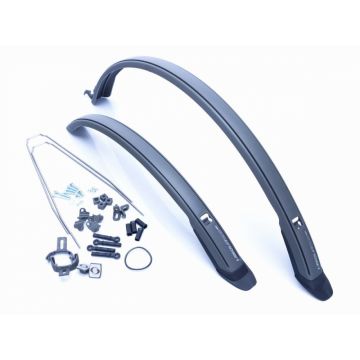 Set 2 aparatori roti biciclete, Simpla UBIQUIT 45 SHORT 28  , culoare negru titan