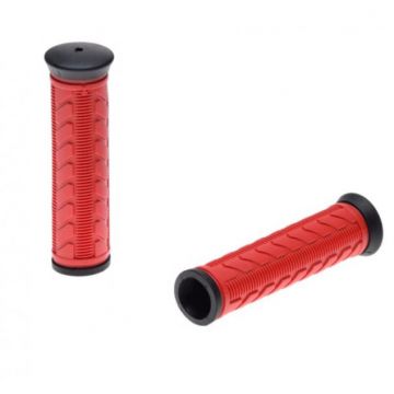 Set 2 mansoane biciclete, material Kraton Gel, lungime 120 mm, greutate 81 g, culoare rosu negru