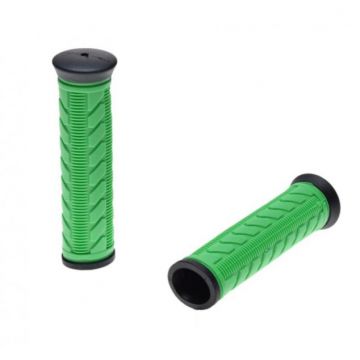 Set 2 mansoane biciclete, material Kraton Gel, lungime 120 mm, greutate 81 g, culoare verde negru