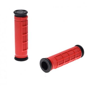 Set 2 mansoane biciclete, material Kraton Gel, lungime 120 mm, greutate 92g, culoare rosu negru