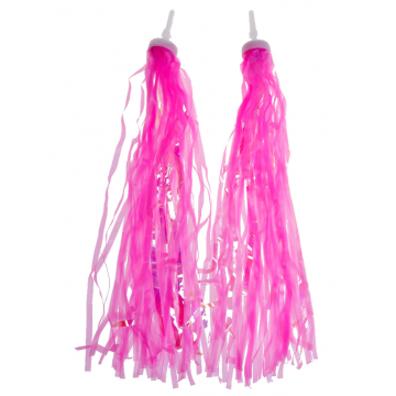 Set 2 ornamente ghidon biciclete copii, culoare roz