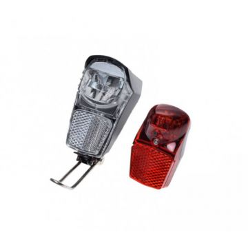 Set 2 piese far si stop pentru biciclete, inclus baterii