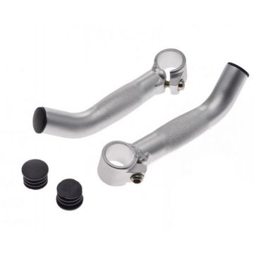 Set capeti ghidon bicicleta, culoare argintiu