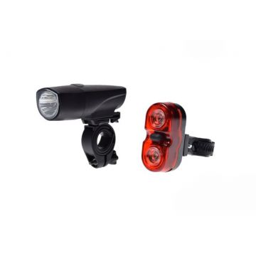 Set far 1 led si stop 2 led-uri pentru biciclete