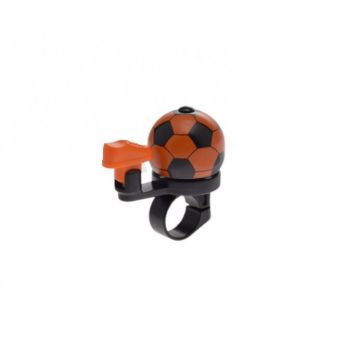 Sonerie bicicleta din-din forma de minge, culoare portocaliu negru