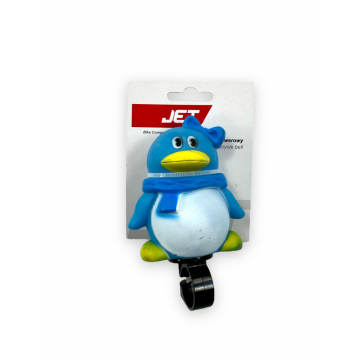Sonerie biciclete Jet mascota pinguin, culoare albastru