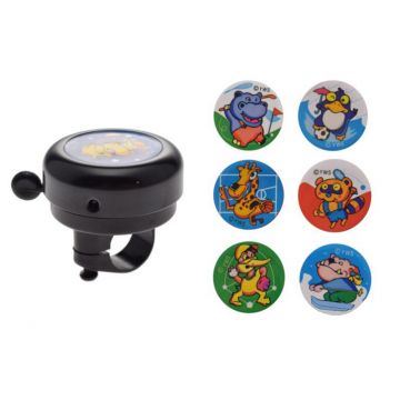 Sonerie biciclete zoo mix, culoare negru, model aleator