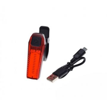 Stop spate biciclete led Cob, incarcare USB, 90 lumeni