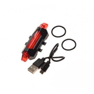 Stop spate biciclete LED, incarcare USB, prindere universala