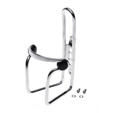 Suport bidon apa, din aluminiu, antivibratii, greutate 73 g, culoare argintiu