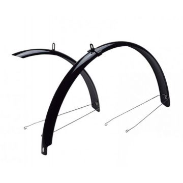 Aparatoare noroi fata spate, roata de 24, culoare negru lucios