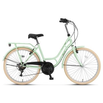 Bicicleta City Umit Stitch Lady, culoare menta, roata 26  , cadru otel, frana V-Brake