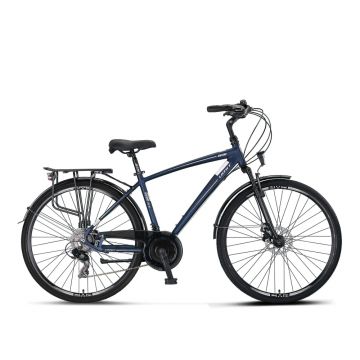 Bicicleta City Umit Ventura, M-460-ATB-S, culoare albastru gri, roata 28  , cadru 460mm aluminiu, frana disc