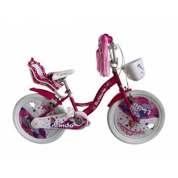 Bicicleta copii Belderia Linda, culoare roz, roata 20  , cadru din otel