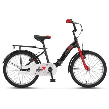 Bicicleta copii UMIT Picolo pliabila, culoare negru rosu, roata 20  , cadru otel