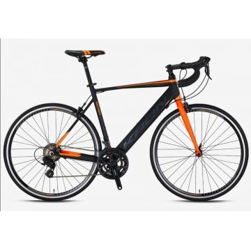 Bicicleta Kron cursiera RC 1000, roata 28  , 14 viteze, cadru 560mm din aluminiu, culoare negru portocaliu