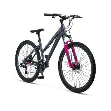 Bicicleta MTB Mosso Wildfire Lady, frane hidraulice, roata 27.5, cadru 16   din aluminiu, culoare gri roz