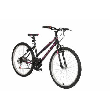 Bicicleta MTB TEC Eros, culoare negru roz mov, roata 26  , cadru din otel