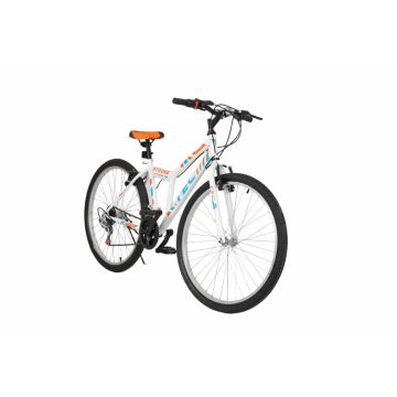 Bicicleta MTB Tec Strong, culoare alb portocaliu albastru, roata 26  , cadru din otel