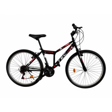 Bicicleta MTB Tec Strong, roata 26  , cadru din otel, culoare negru rosu