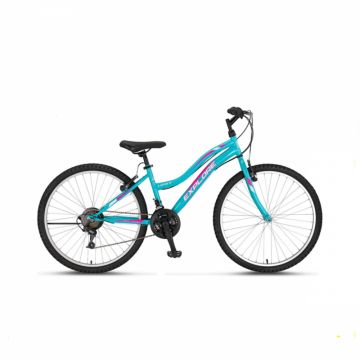 Bicicleta MTB UMIT Explorer Lady, culoare turcoaz, roata 26  , cadru din otel