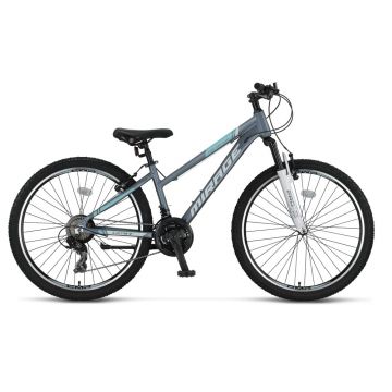 Bicicleta MTB Umit Mirage Lady, 21 viteze, culoare gri turcoaz, roata 24  , cadru din aluminiu, frana V-Brake