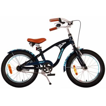 Bicicleta pentru baieti Volare Miracle Cruiser, 16 inch, culoare albastru mat negru, frana de mana fata si contra