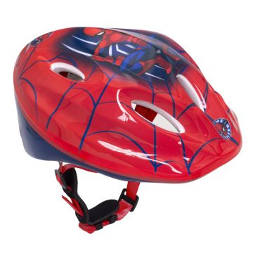 Casca biciclisti copii, model Spiderman, culoare rosu, marime M(52-56cm)