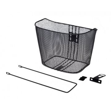 Cos biciclete fata cu sistem de montaj pe fata, culoare negru