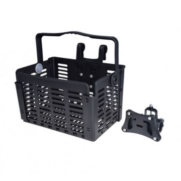 Cos fata plastic tip lada, culoare negru