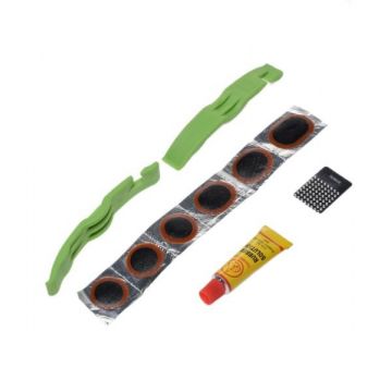 Kit reparatie pana petic lipici leviere, culoare verde